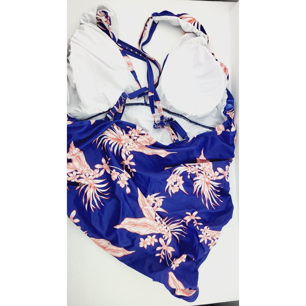 YOU DI AN Women's Swimsuits Plus Size Tummy Control Full Swimsuit - Size 5XL - Picture 6 of 8